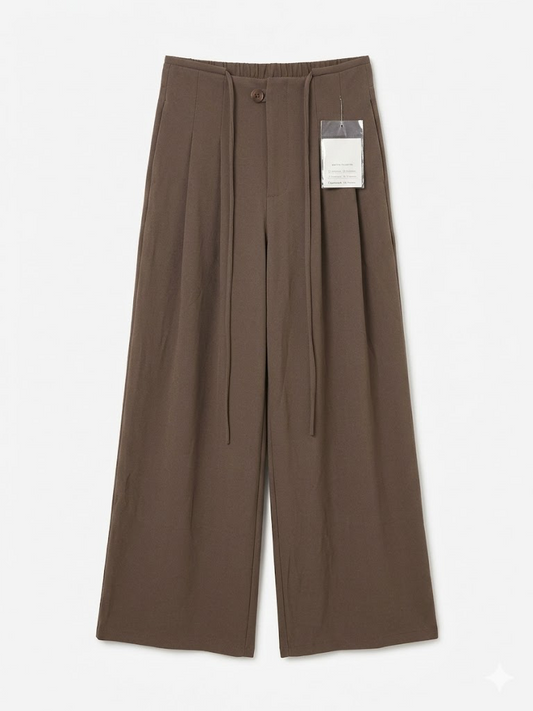 Wide-leg trousers from Kxh Official Store featuring a relaxed fit and effortless drape in neutral fabric.