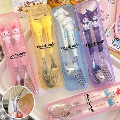 Sanrio Portable Spoon & Fork Set