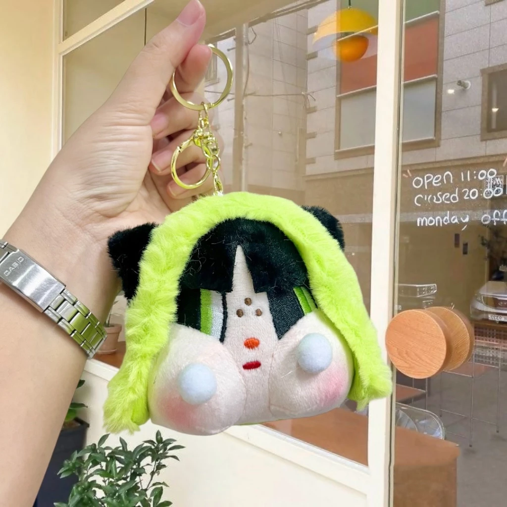 Crybaby Plushie Keychains - Cute Fluffy Cartoon Stuffed Doll Bag Charms & Key Rings