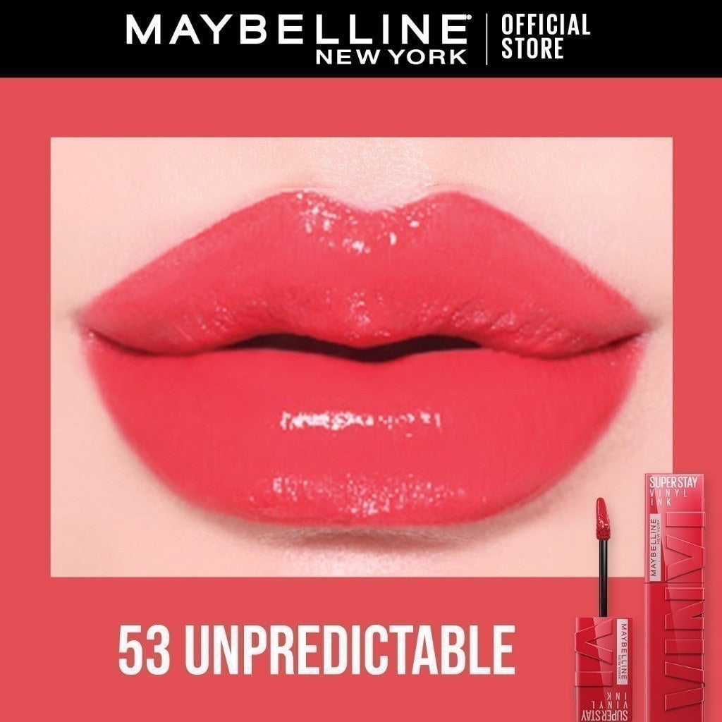 Maybelline Super Stay Vinyl Ink Liquid Lipstick | 16HR Wear, Transfer-Proof & Shine Finish