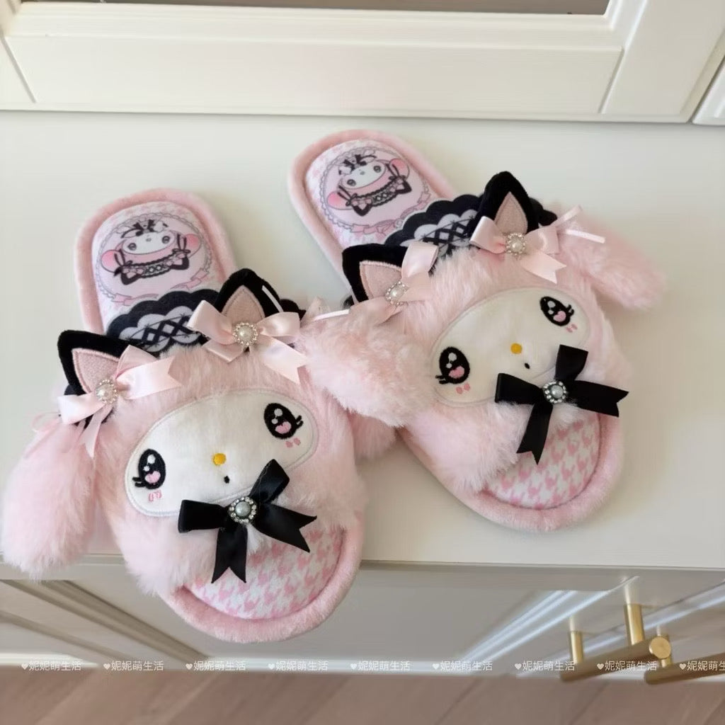 Ultra-plush character slippers