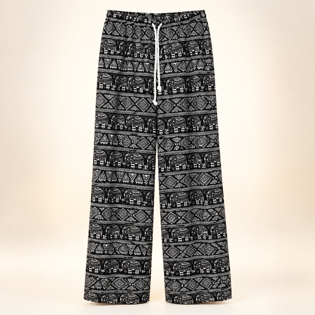 Plus Size Unisex Thai Elephant Harem Pants – Lightweight Bohemian Yoga & Lounge Pants