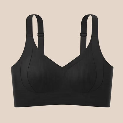 Seamless ribbed bralette from Kxh Official Store, featuring comfortable fit and soft stretch fabric in neutral color.