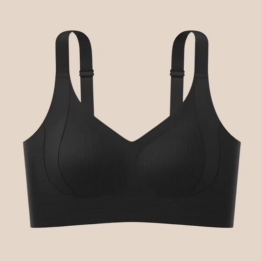 Seamless ribbed bralette from Kxh Official Store, featuring comfortable fit and soft stretch fabric in neutral color.