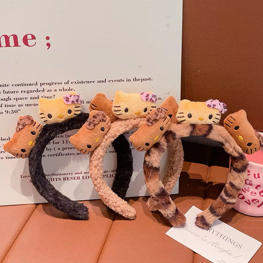 Plush Kitty Trio Headband