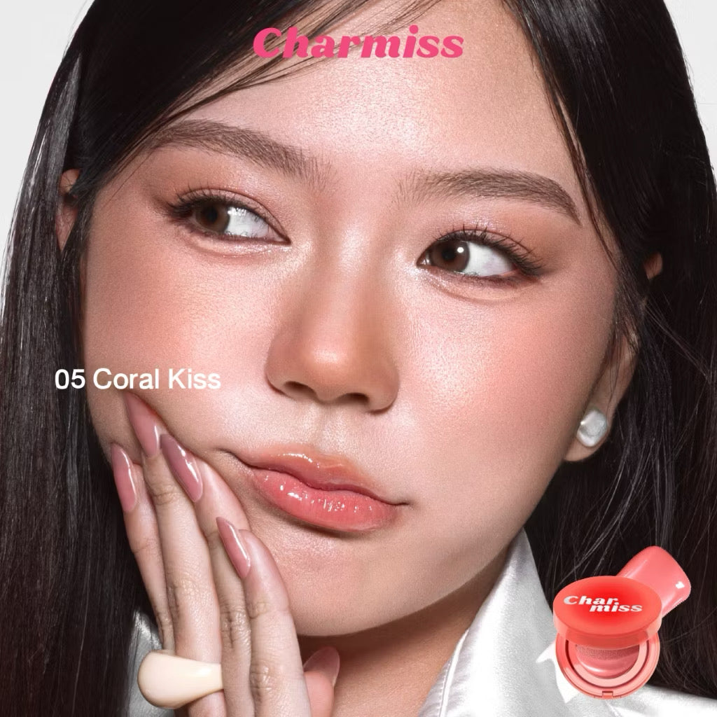 Charmiss Juicy Cheek Cushion Blush SPF 15 PA+++ | Long-Lasting Dewy Cheek Tint & Korean Makeup