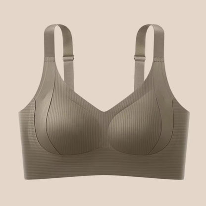 Seamless ribbed bralette by Kxh Official Store, showing soft fabric, ribbed texture, and comfortable fit on a model.