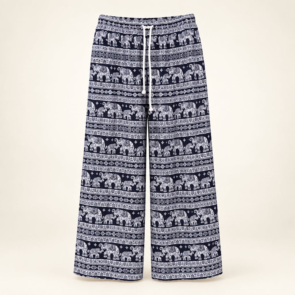 Plus Size Unisex Thai Elephant Harem Pants – Lightweight Bohemian Yoga & Lounge Pants