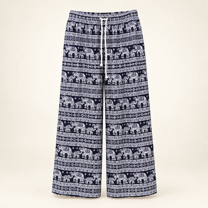 Plus Size Unisex Thai Elephant Harem Pants – Lightweight Bohemian Yoga & Lounge Pants