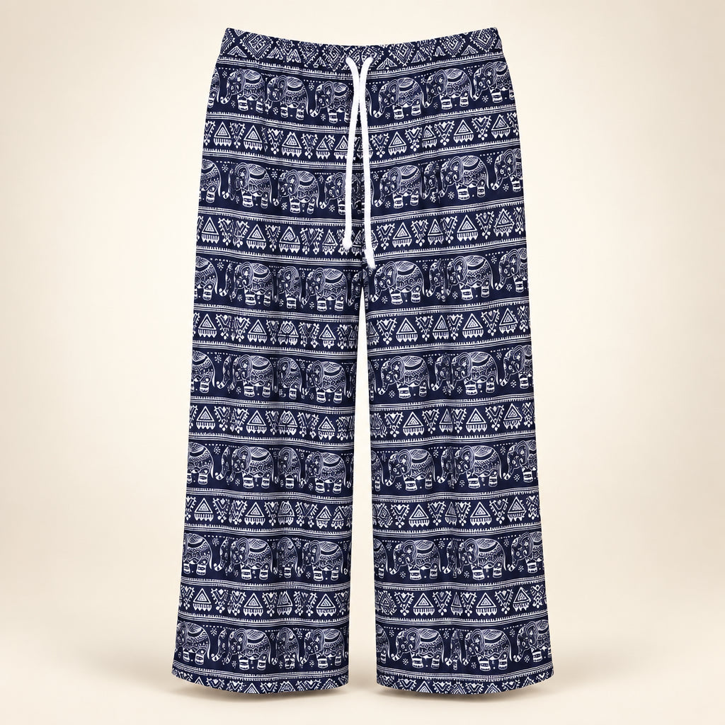 Plus Size Unisex Thai Elephant Harem Pants – Lightweight Bohemian Yoga & Lounge Pants