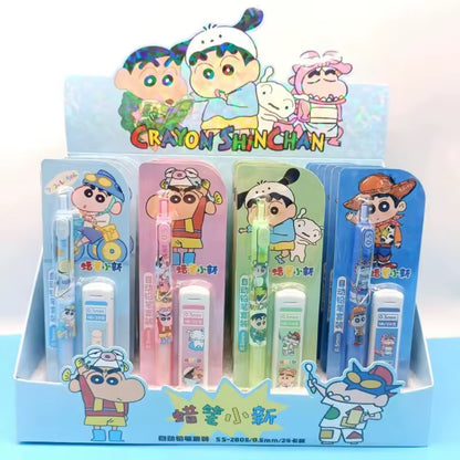 Cute Character 0.5mm Press Mechanical Pencil + HB Pencil Lead Set | Kawaii Gift & Office Stationery