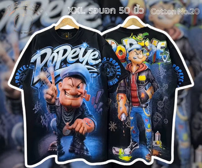 Oversized Popeye Streetwear T-Shirt