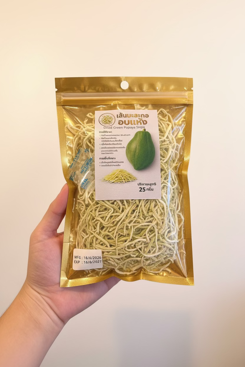 Dried Green Papaya Strips (25g)