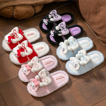 Kxh Official Store cinnamon roll slipper with soft fabric and detailed cinnamon roll design, cozy and cute footwear for indoor comfort.