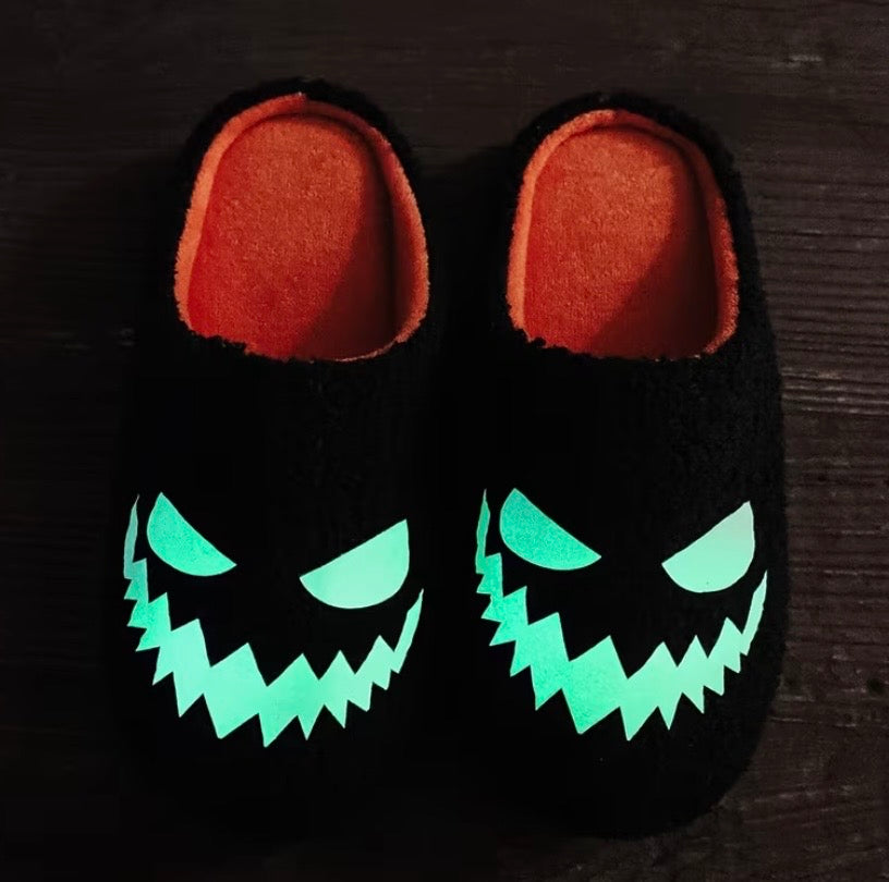 Glowing Halloween slippers from Kxh Official Store featuring spooky designs and comfortable slip-on style for festive wear.