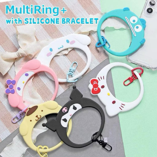 Sanrio Cinnamon Roll multiring bracelet by Kxh Official Store featuring colorful, playful ceramic rings with Sanrio character design.