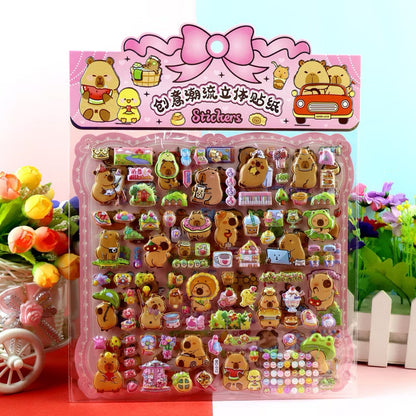 Assorted 3D Pop-Up Kawaii Character Stickers