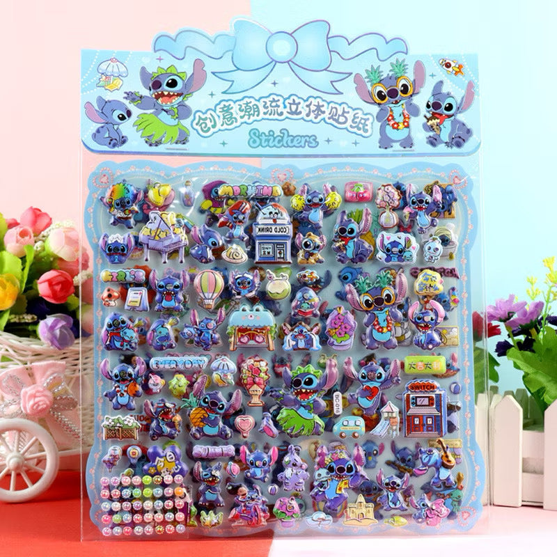 Assorted 3D Pop-Up Kawaii Character Stickers