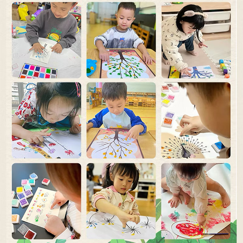 24 Colors DIY Finger Painting Set for Kids