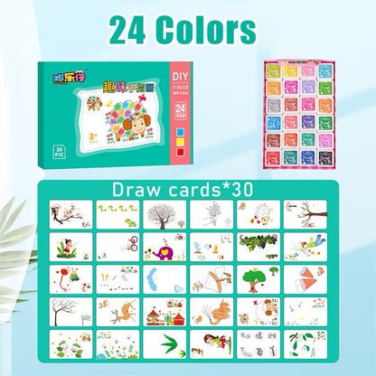 24 Colors DIY Finger Painting Set for Kids