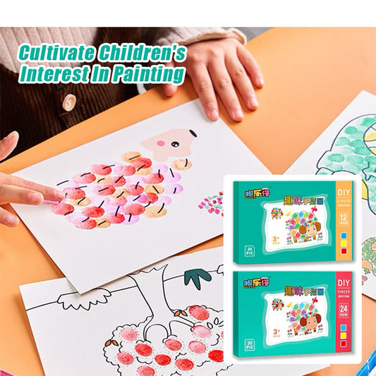 24 Colors DIY Finger Painting Set for Kids