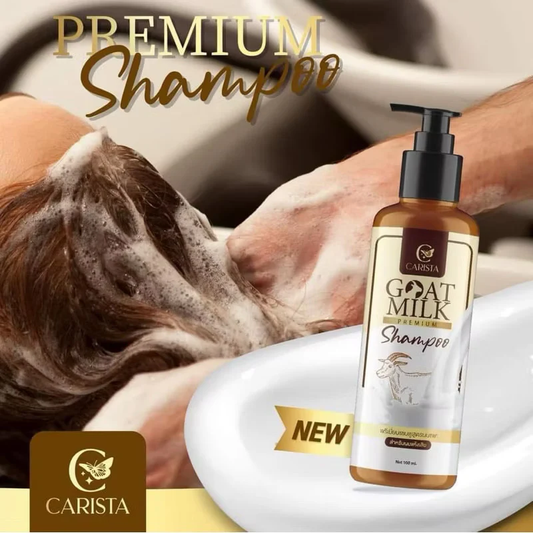 Carista Goat Milk Premium Shampoo bottle from Kxh Official Store, featuring nourishing goat milk formula for healthy hair.