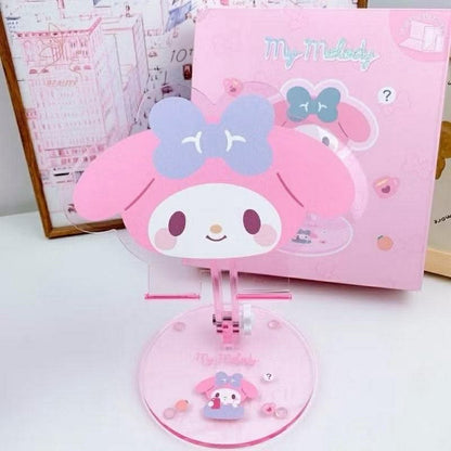 Hello Kitty Sanrio acrylic adjustable stand featuring colorful Hello Kitty design, perfect for displaying collectibles or decor.