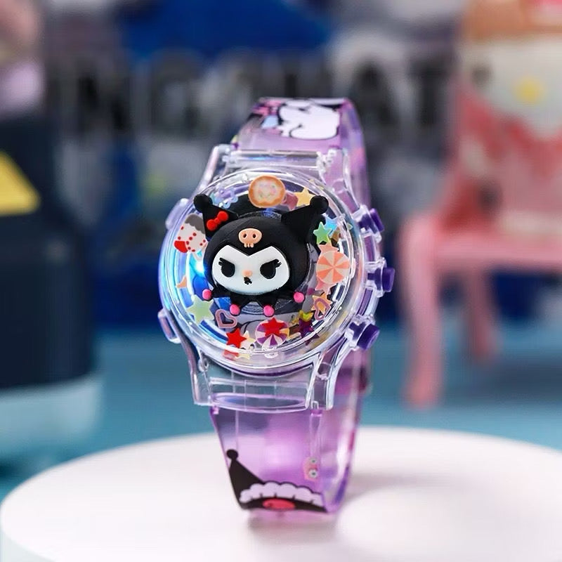 Hello Kitty Sanrio music and light watch with colorful display and playful design, perfect for fans of cute accessories.