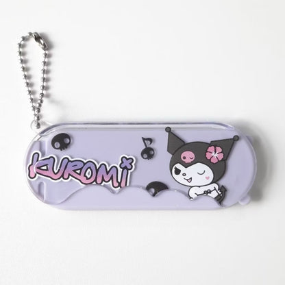 Sanrio Kuromi 2-in-1 compact comb and mirror keychain by Kxh Official Store, featuring cute character design.