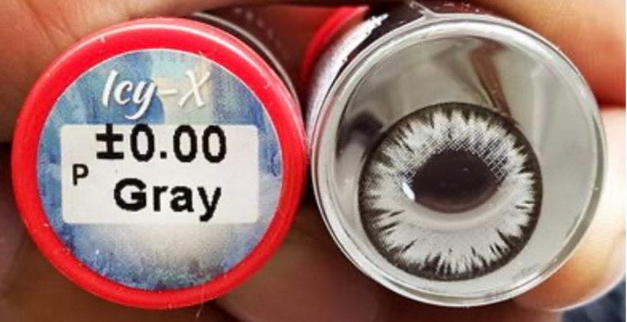 Close-up of clear contact lenses from Kxh Official Store showcasing the soft, transparent lenses for comfortable eye wear.