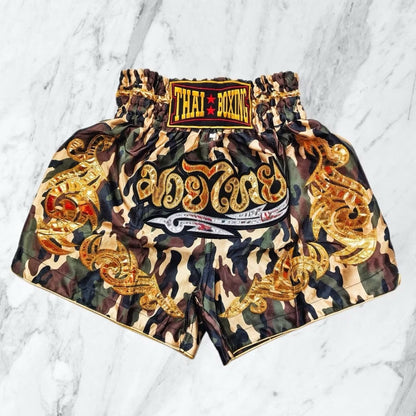 Pink Kid Muay Thai shorts by Kxh Official Store, featuring vibrant design and comfortable fit for young martial artists.